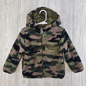 DKNY Kids Camouflage Sherpa Jacket